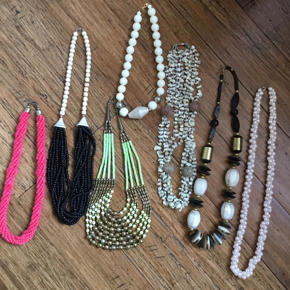 7  NWOT vintage bohemian style necklaces
